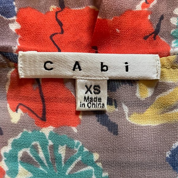 Cabi Sheer Floral Tie Front Top - Picture 6 of 6